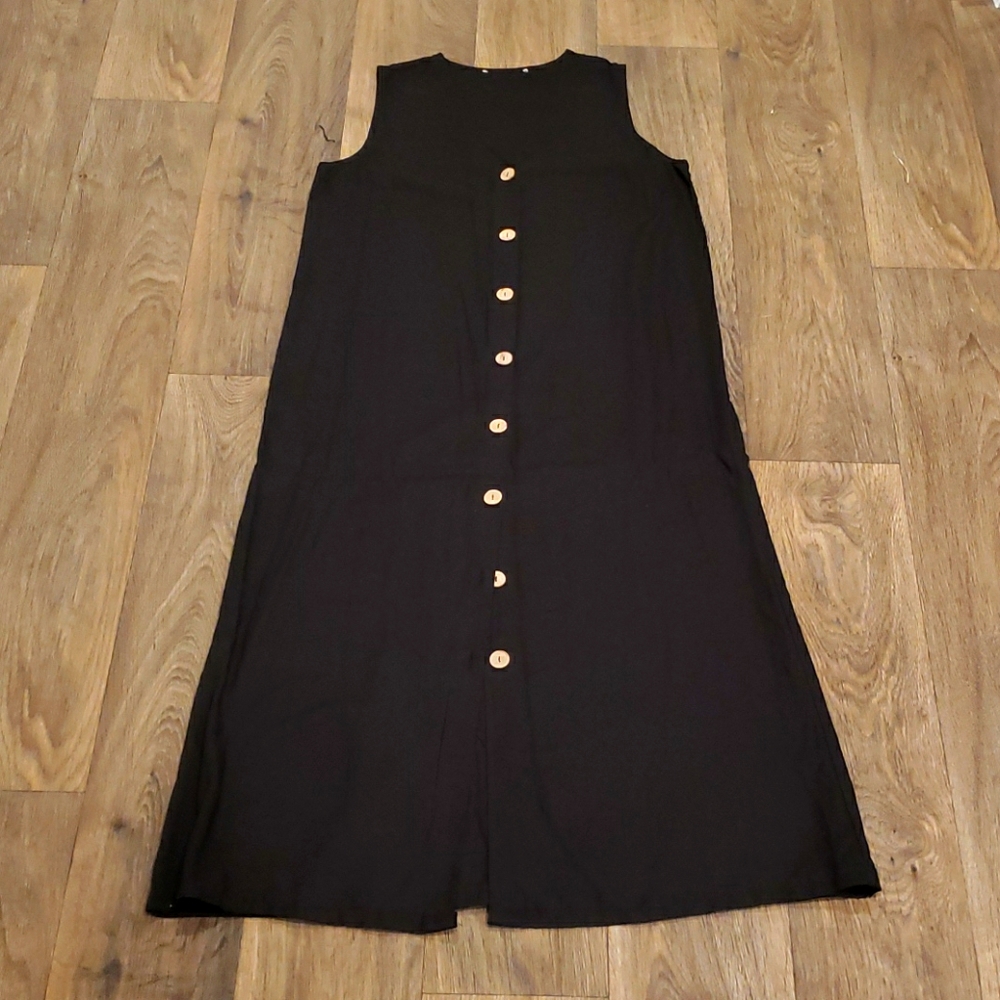 Long Straight Black Dress